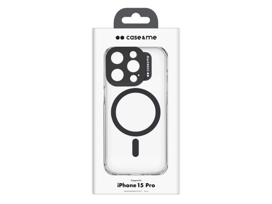 CASEME Transparente Hülle, kompatibel mit MagSafe-Aufladung für iPhone 15 Pro