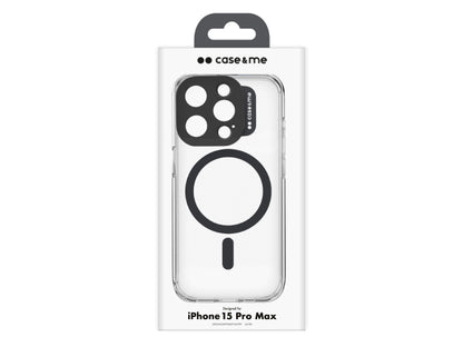 CASEME Transparente Hülle, kompatibel mit MagSafe-Aufladung für iPhone 15 Pro Max