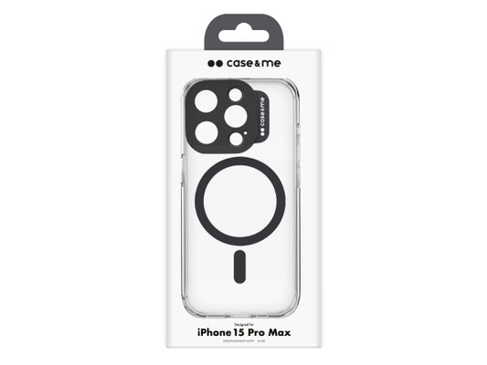 CASEME Transparente Hülle, kompatibel mit MagSafe-Aufladung für iPhone 15 Pro Max