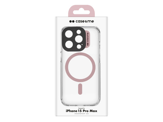 CASEME Transparente Hülle, kompatibel mit MagSafe-Aufladung für iPhone 15 Pro Max
