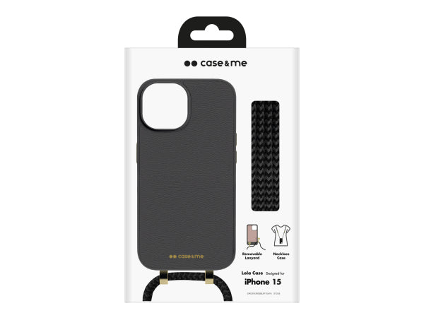 Kaufuniversum - CASEME Lola Case – Cover mit abnehmbarem Umhängeriemen für iPhone 15