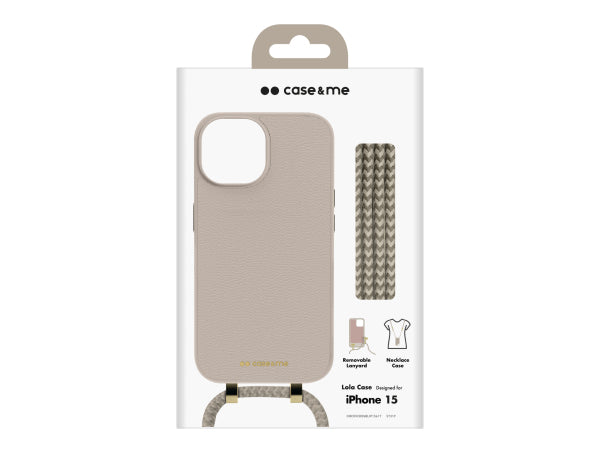 Kaufuniversum - CASEME Lola Case – Cover mit abnehmbarem Umhängeriemen für iPhone 15