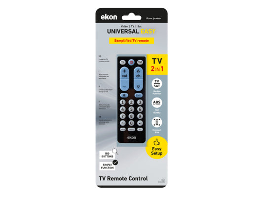 EKON Universelle Multimarken-2-in-1-Fernbedienung