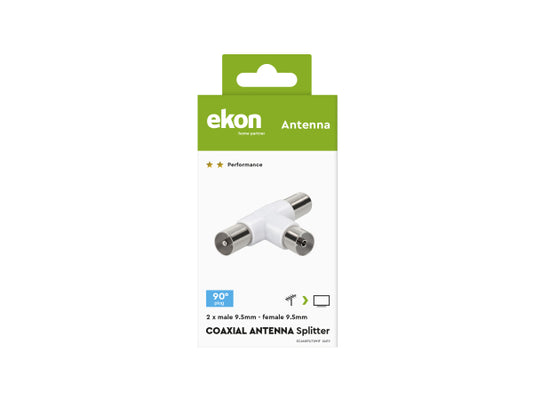 EKON Koaxialer Antennensplitter mit 2 männlichen Ausgängen
