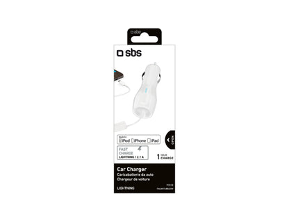SBS Akkuladegerät fürs Auto für iPad und iPhone mit Lightning-Stecker 2.1A