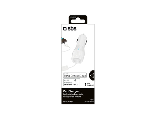 SBS Akkuladegerät fürs Auto für iPad und iPhone mit Lightning-Stecker 2.1A