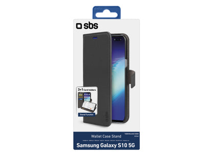 SBS Book Case Wallet für Samsung Galaxy S10 5G mit Standfunktion
