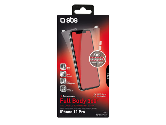 SBS Full Body 360° Schutzfolie für iPhone 11 Pro
