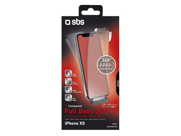 Kaufuniversum - SBS Schutzfolie Full Body 360° für iPhone XS