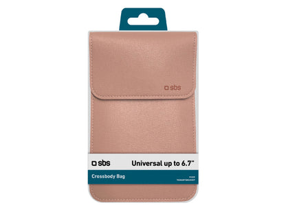 CASEME Handtasche mit Schulterriemen, Touch Window und Fronttasche, universell für Smartphones bis 6,7 Zoll.