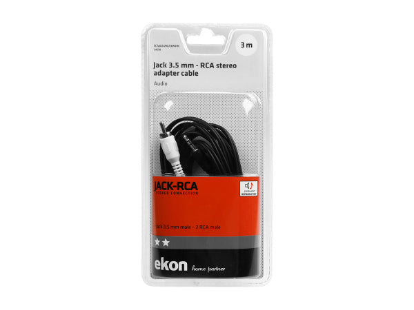 Kaufuniversum - EKON Audiokabel Klinke 3,5 mm auf 2 RCA-Stecker