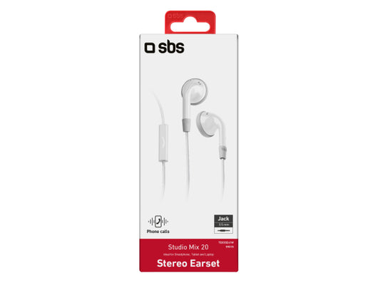 Kabelgebundene Stereo In-Ear-Kopfhörer Duo, Klinkenbuchse 3,5 mm mit Mikrofon und Taste zur Anrufannahme
