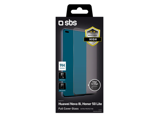 SBS Glas Displayschutz Full Cover für Huawei Nova 8i/Honor 50 Lite