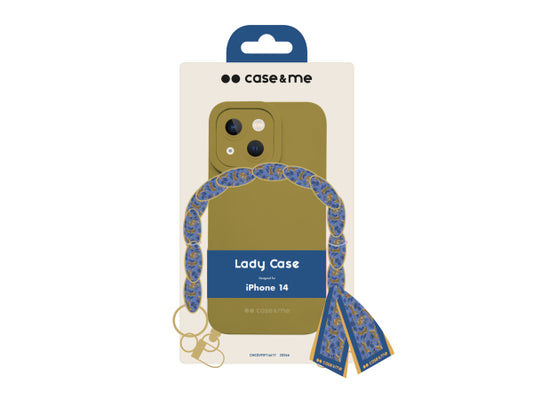 CASEME Hülle für das iPhone 14 mit Handgelenkkette und Foulard
