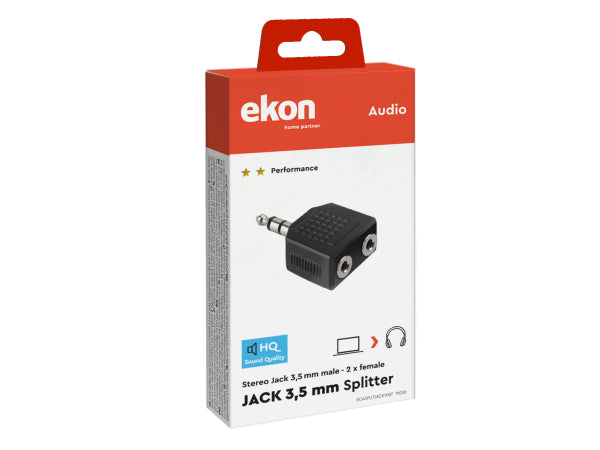 Kaufuniversum - EKON Audio-Splitter Buchse 3,5 mm Stecker auf 2 Buchsen