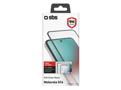 SBS Glas Displayschutz Full Cover für Motorola G14