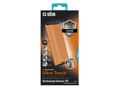 SBS Full Glue Displayschutzfolie mit Applikator für Samsung Galaxy S9