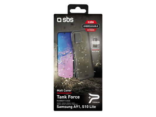 SBS Stoß- und rutschfestes mattes Cover für das Samsung Galaxy A91/S10 Lite