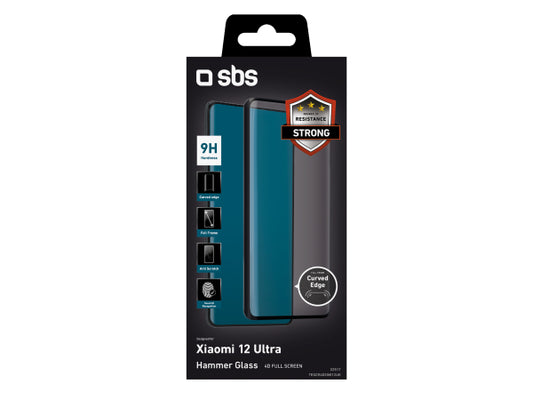 SBS Glas Displayschutz 4D Full Glass für Xiaomi 12 Ultra