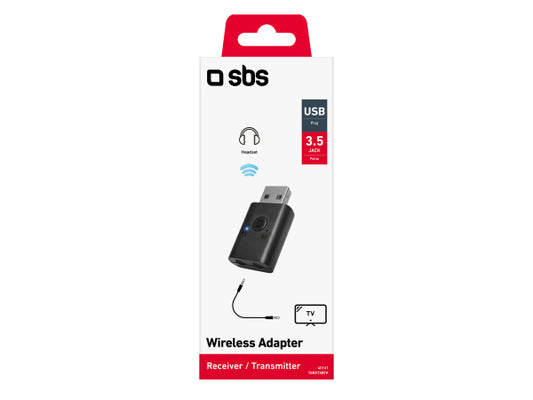 SBS Kabelloser Adapter mit USB-Anschluss und 3,5-mm-Klinkenkabel