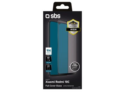 SBS Glas Displayschutz Full Cover für Xiaomi Redmi 10C