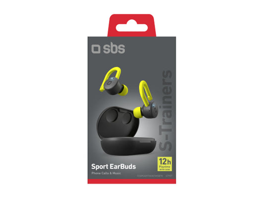 SBS Sportliche TWS-Kopfhörer nach IPX5 mit Kopfbügel, Touch-Controls und Ladestation